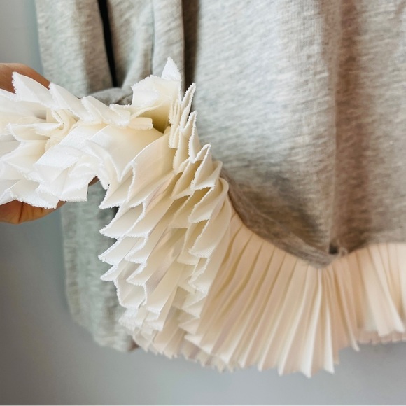 J. Crew Crewneck Sweater with Pleated Fringe Hem - Picture 4 of 8